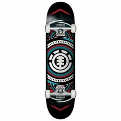 Element Hatched Red Blue Skateboard