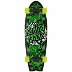 Santa Cruz Flier Collage Dot Shark Cruiser Skateboard